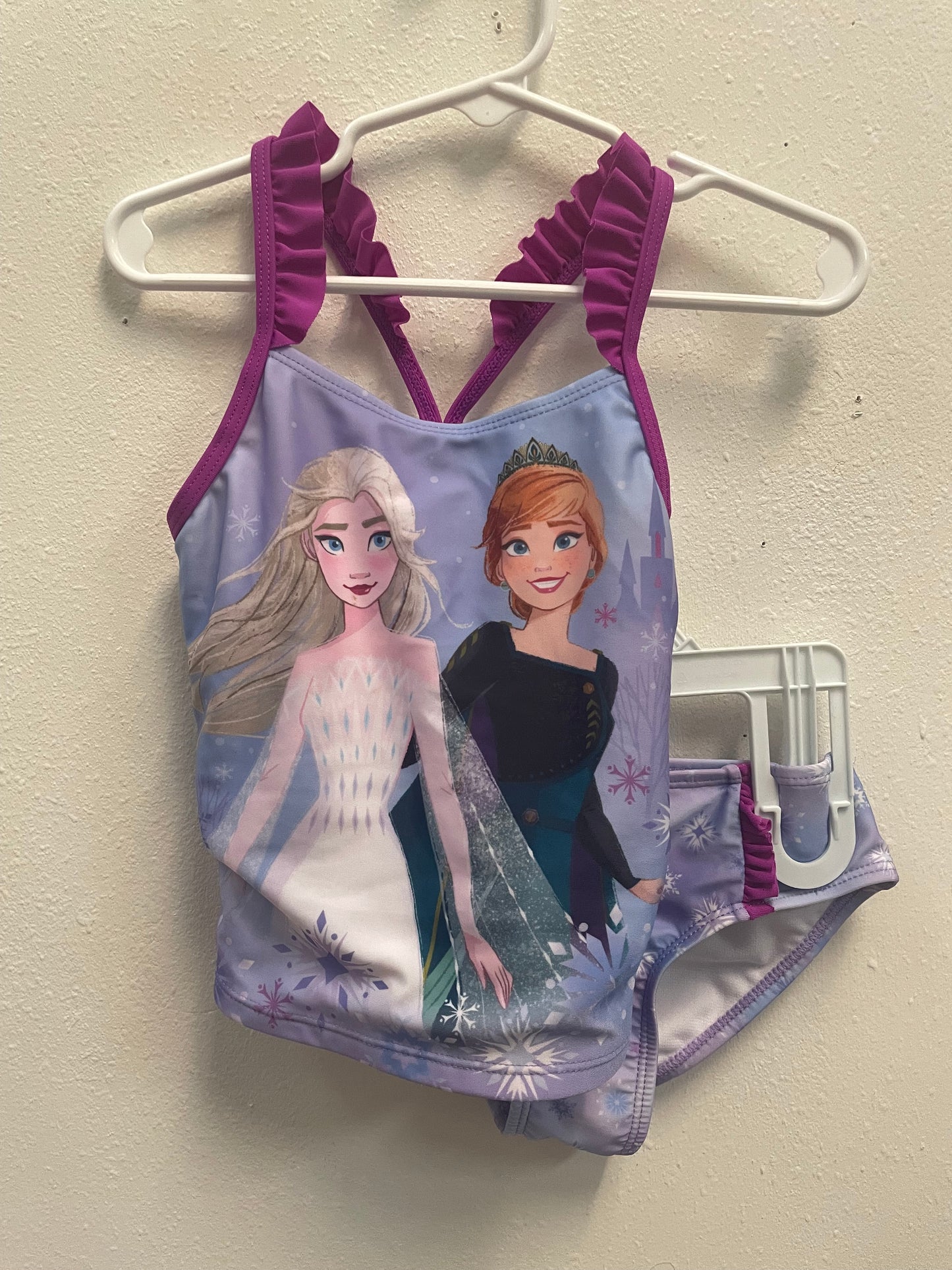 4 Girls Frozen Swimsuit Set | Elsa Anna 2PC Swim Outfit
