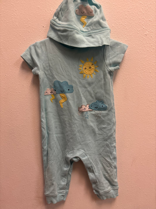6-12m Gymboree Romper + Hat