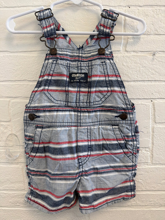 12m OshKosh RWB Striped Shortalls