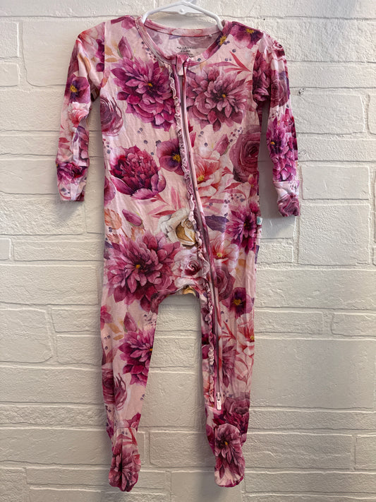 18-24m Posh Peanut Bamboo Pink Floral Sleeper