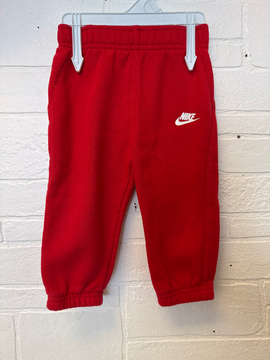 12m Nike Red White Logo Joggers