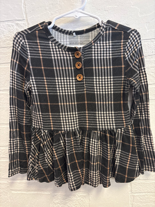 3-4 Posh Peanut Bamboo Plaid Top