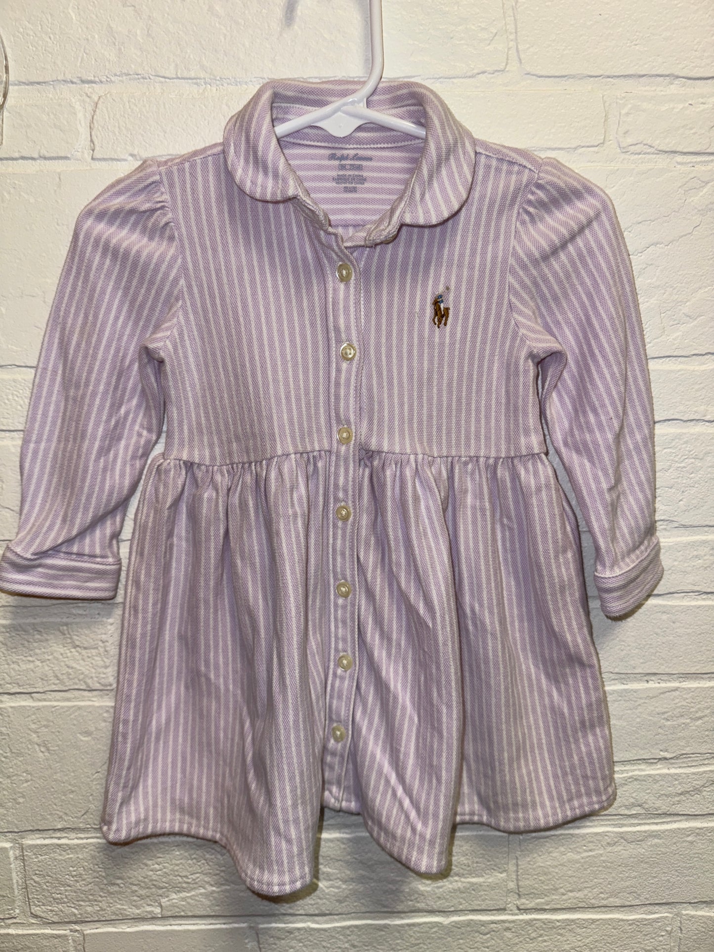 9m Ralph Lauren Purple Striped Polo Dress