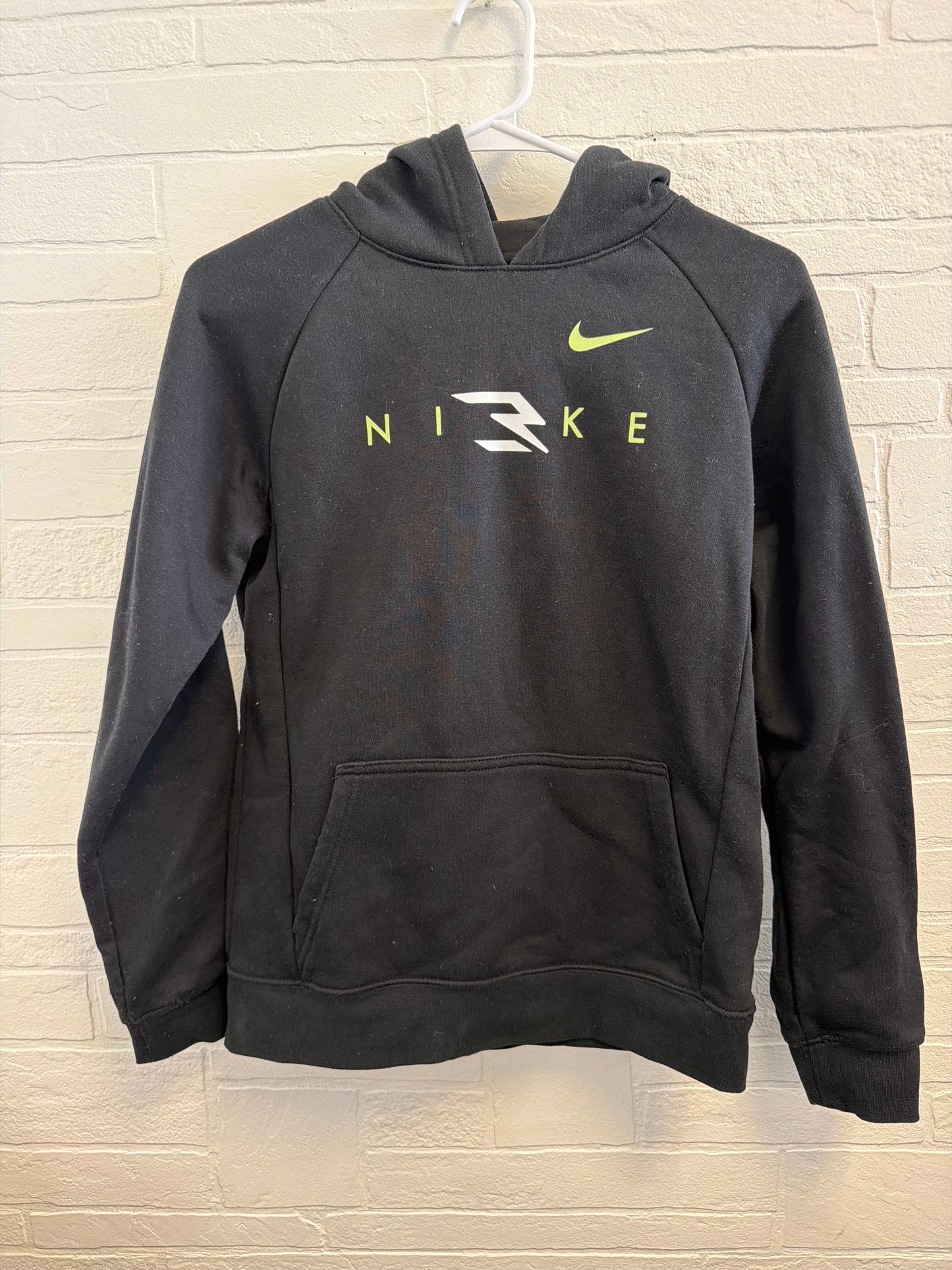 L(12-13) Nike 3 Brand Black+Green Hoodie