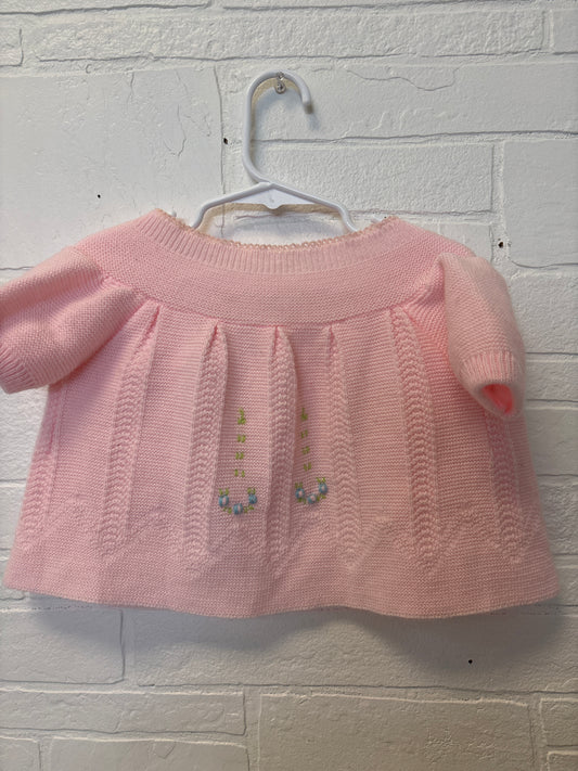 6m (no size) Vintage Open Front Pink Cardigan