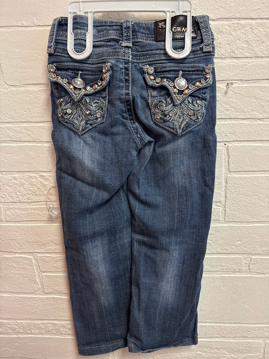 7 Grace In LA Rhinestone Bootcut Jeans