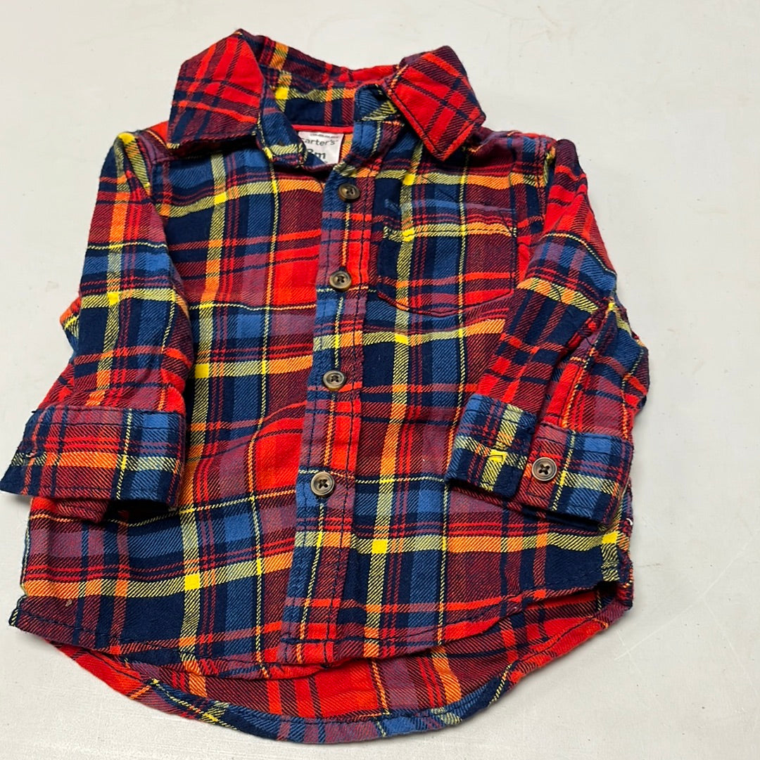 3m Red and Yellow Plaid Shirt