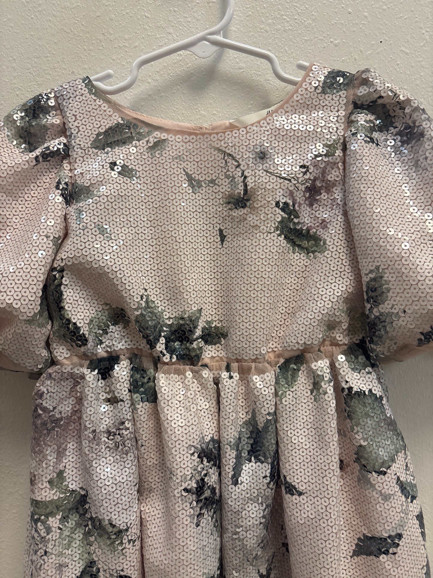 2T Sequin Floral Dress