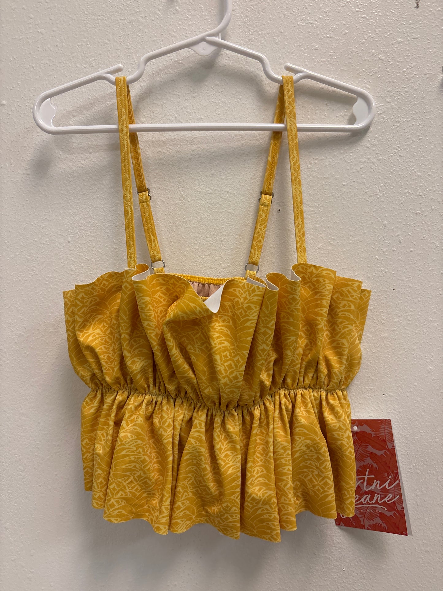 10-11 New Kortni Jeane Mustard Swim Top