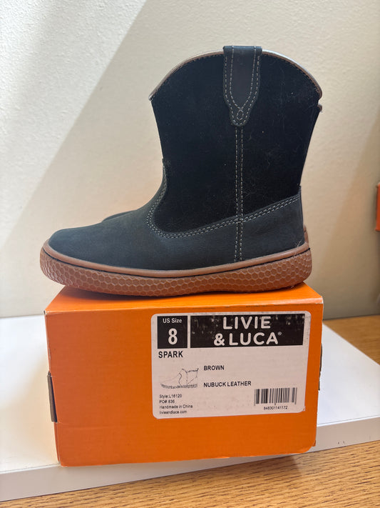 Size 8 New Livie Luca Spark Brown Nubuck Leather