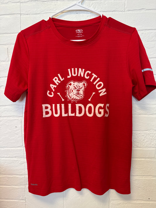XXL 18 Carl Junction Bulldogs Red & White Dri-Fit Tee