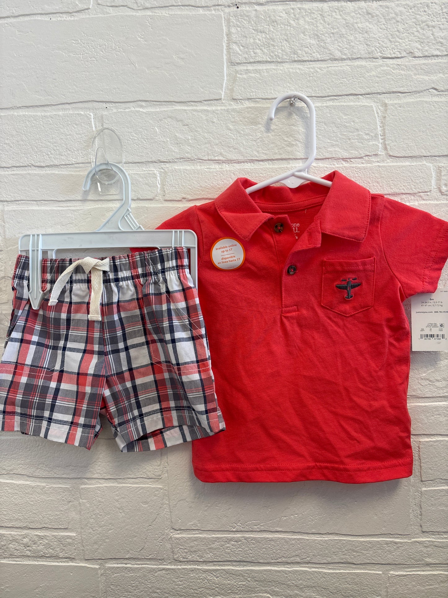 6m New Polo and Plaid Outfit