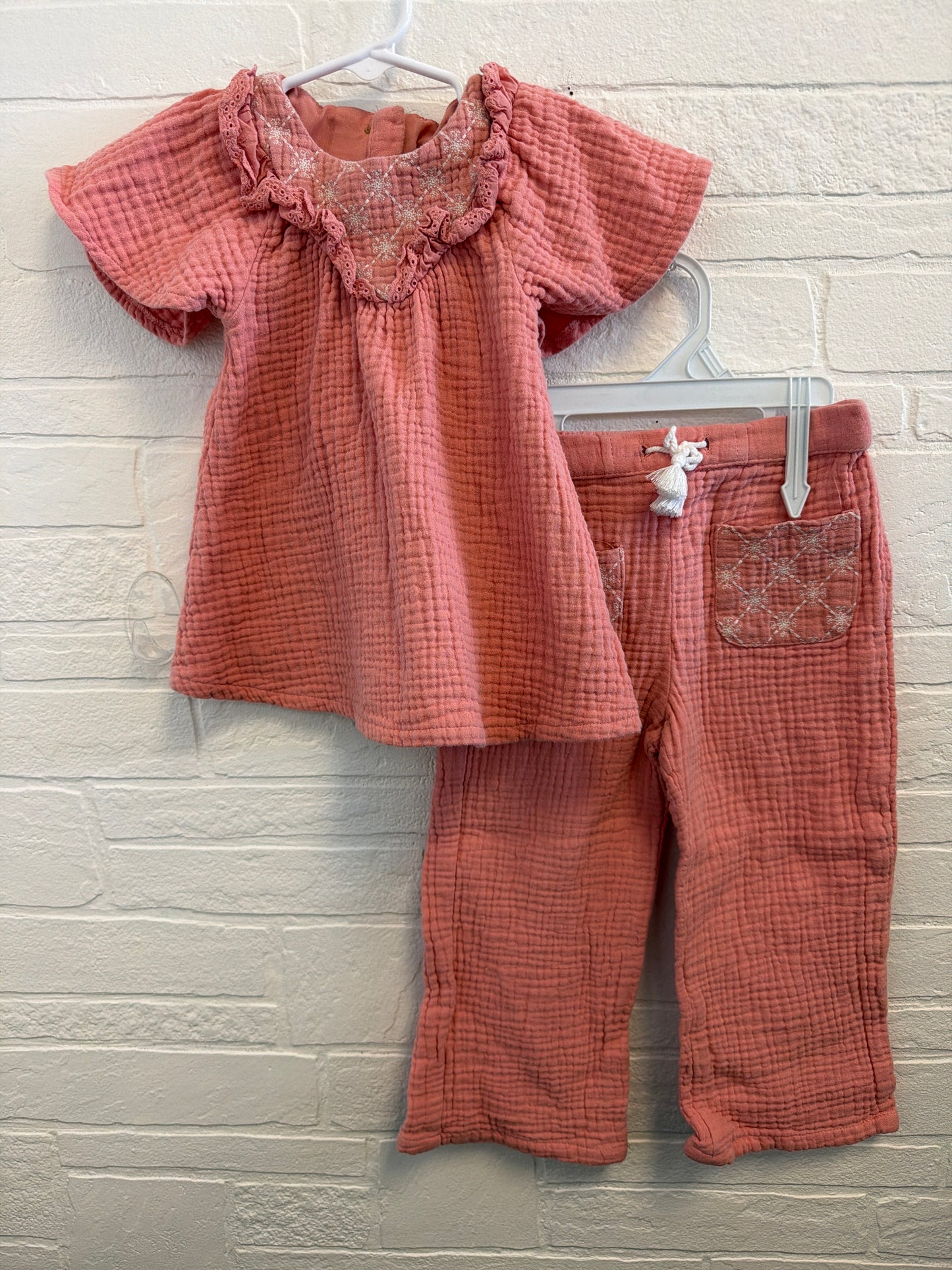2t Happily Grey Pink Gauze Set