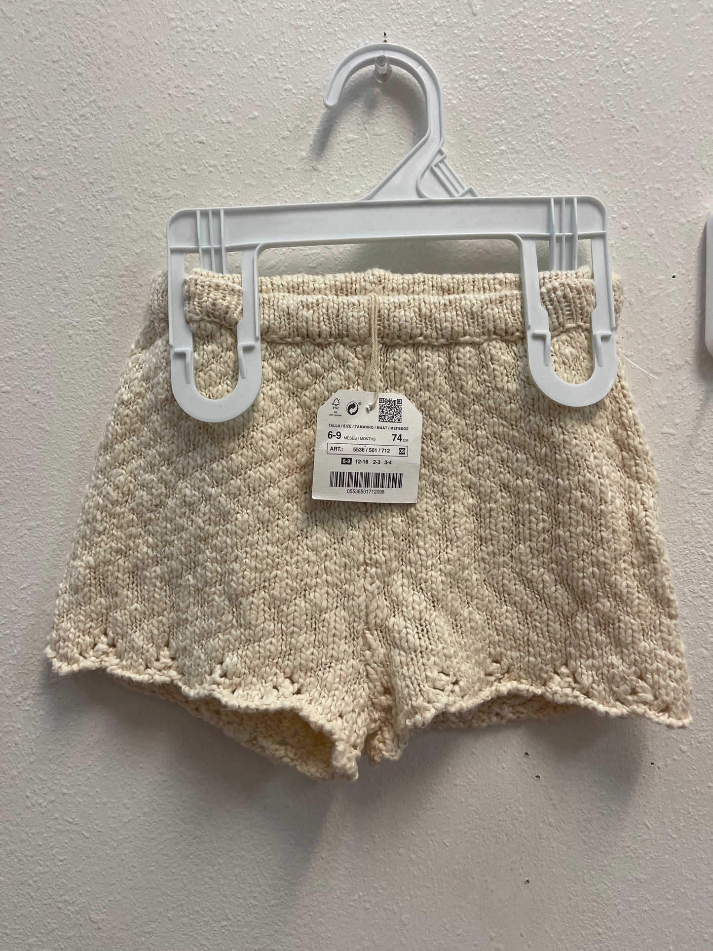 6/9m NEW Zara Knitwear Short