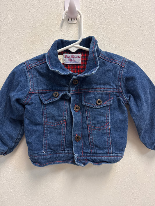 18m Park Bench Kids Vintage Flannel Lined Jean Jacket