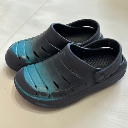 Size 11 Blue Rubber Slip Ons