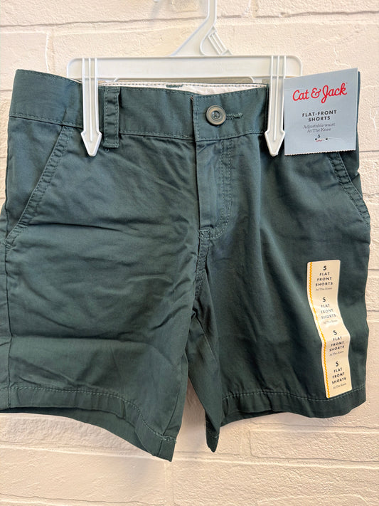 5 NEW Flat Front Shorts Olive Green