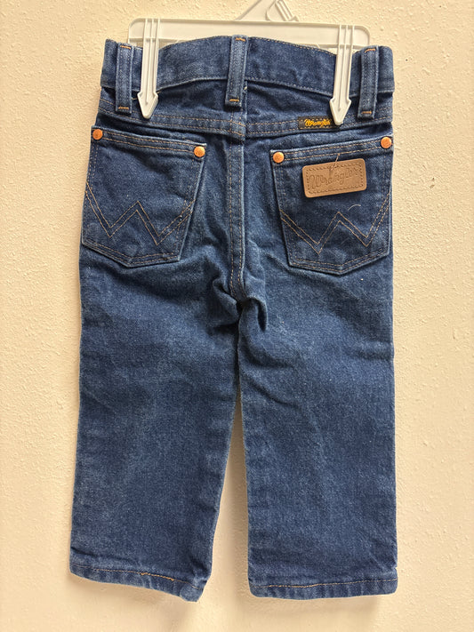 2T Slim Wrangler Leather Patch Jeans