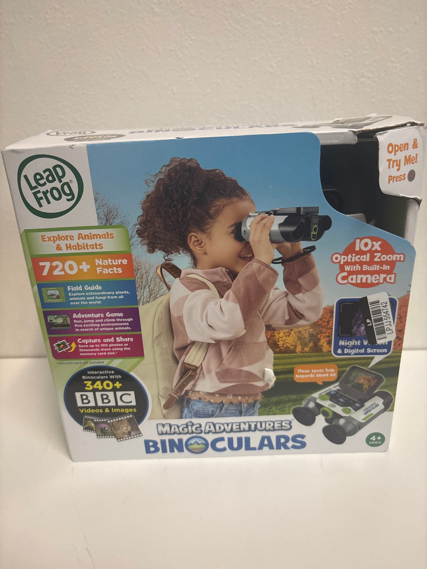 New LeapFrog Magic Adventures Binoculars with Screen Capture, Night Vision for Kids Ages 4 and up, White