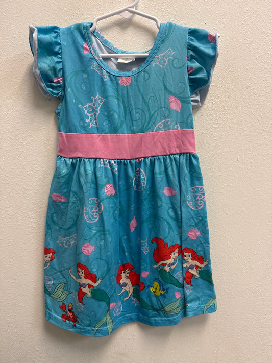 3t Little Mermaid Blue/Pink Dress