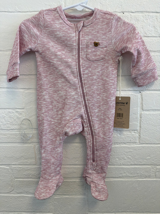 0-3m NEW Bearpaw Pink Waffle Knit Sleeper