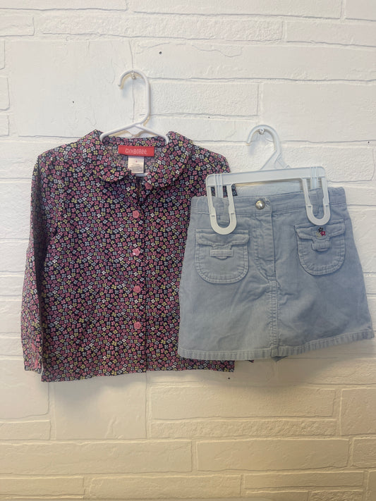 4 Gymboree Floral Corduroy Set