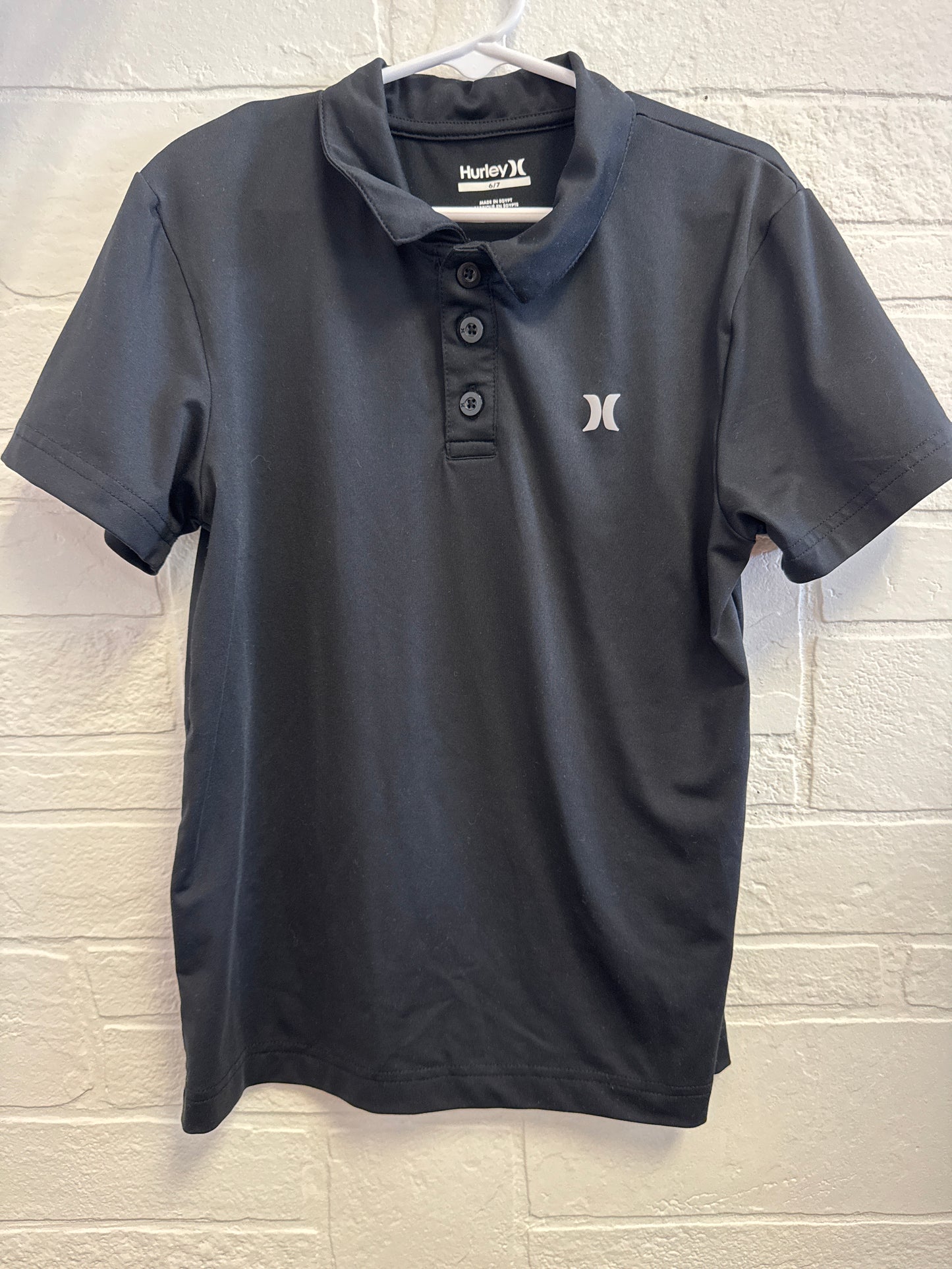 6-7 Hurley Black Dri-Fit Polo