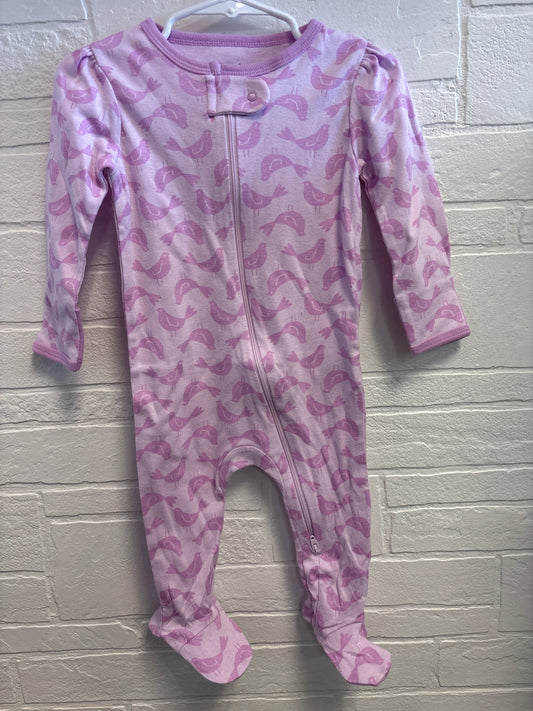 6-9m New Purple Birds Pajama Sleeper