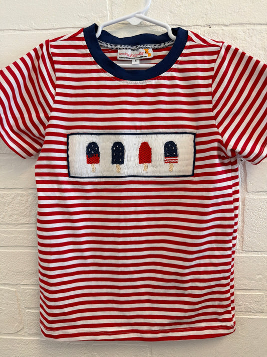 6 Smocking Dog Boutique RWB Popsicle Tee