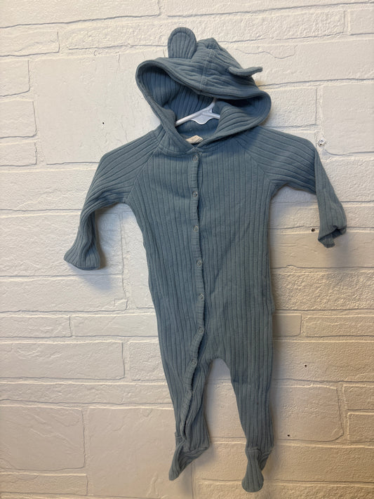 0-3m Kate Quinn Blue Hooded Snap Sleeper