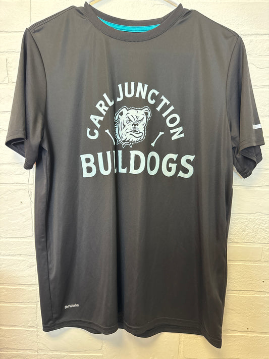 XXL 18 Carl Junction Bulldogs Black & Gray Dri-Fit Tee