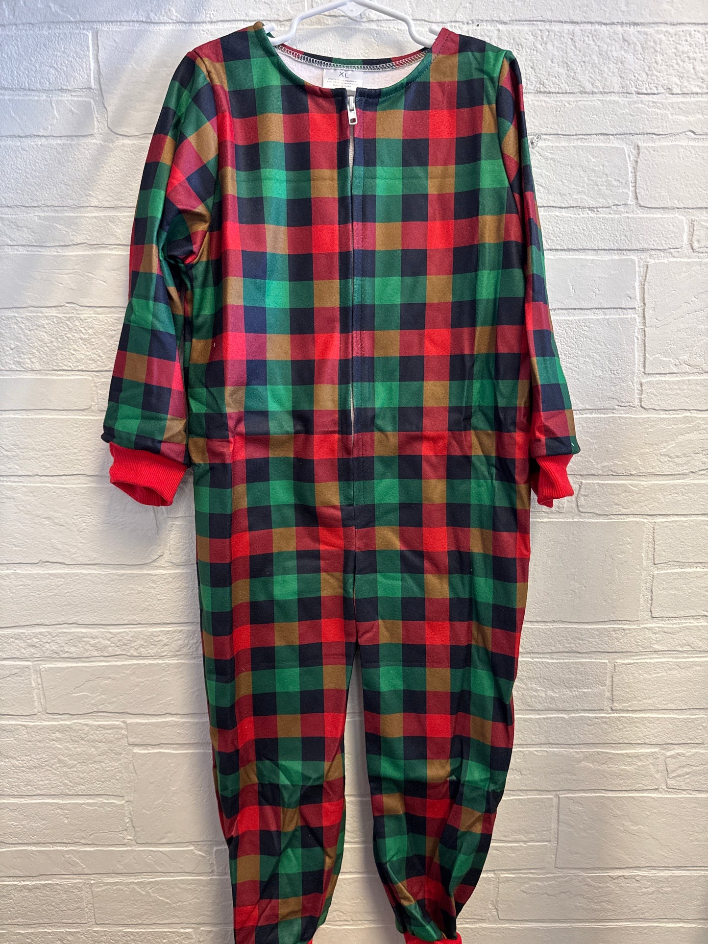 3XL(8-9) NEW Green Plaid Cousin Crew Pajamas