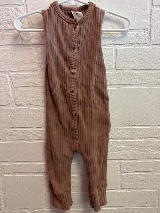 6-12m Kate Quinn Brown Ribbed Romper