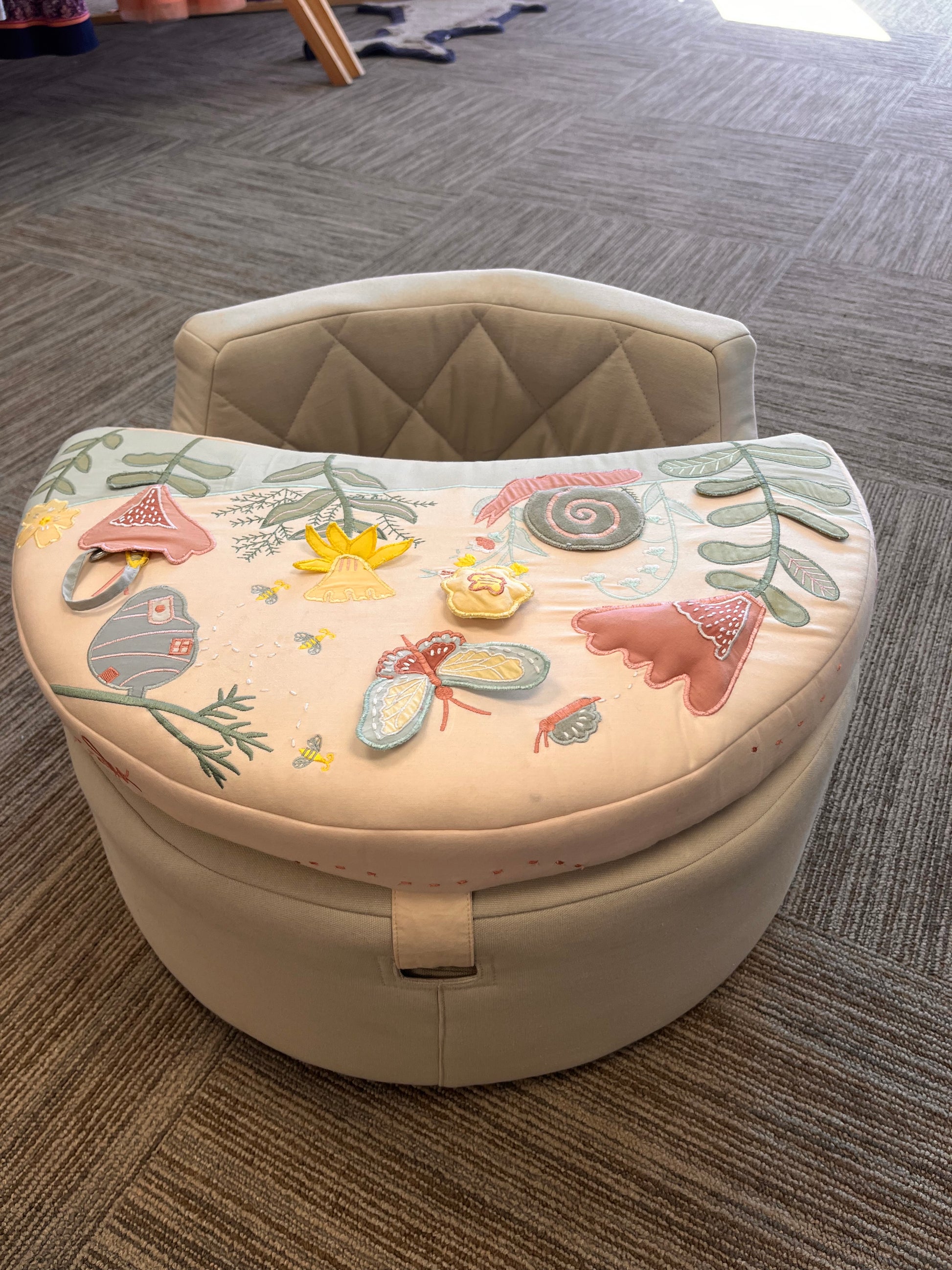 Crate and Barrell Garden Baby Activity Chair Like New Dandelions