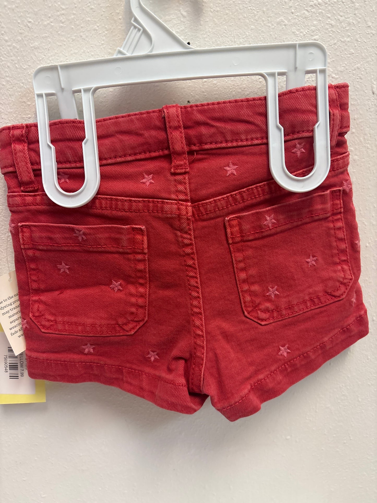 2T New Cat and Jack Red Stars Shorts