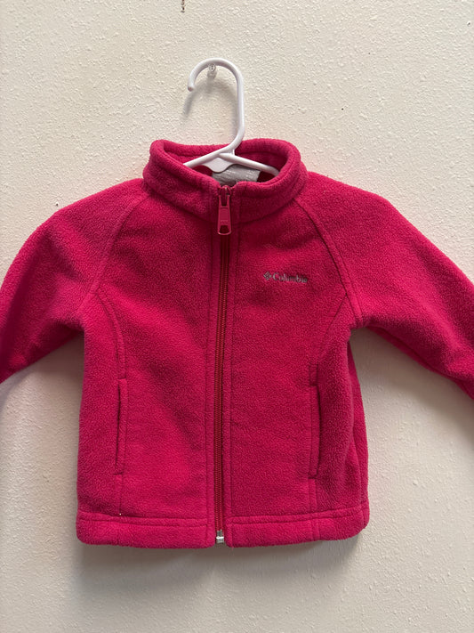 6-12m Pink Columbia Fleece Jacket