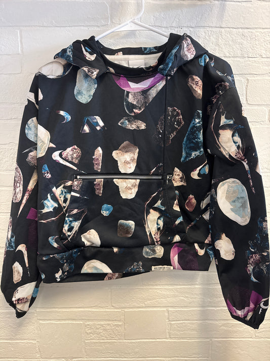 S Nike Gem/Rock Zipper Pocket Cropped Hoodie