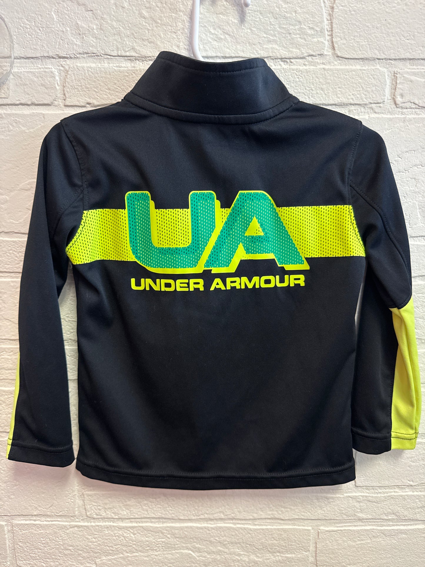 2t Under Armour Black + Yellow 1/4 Zip Pullover