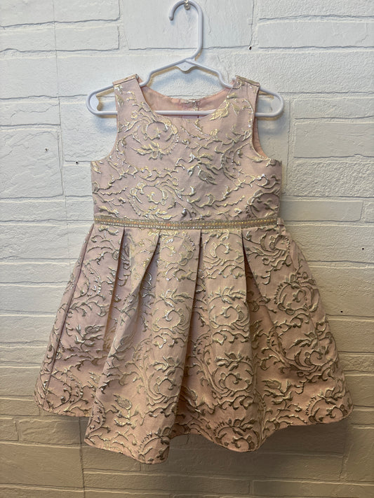 4T Pale Pink and Gold Fancy Dress