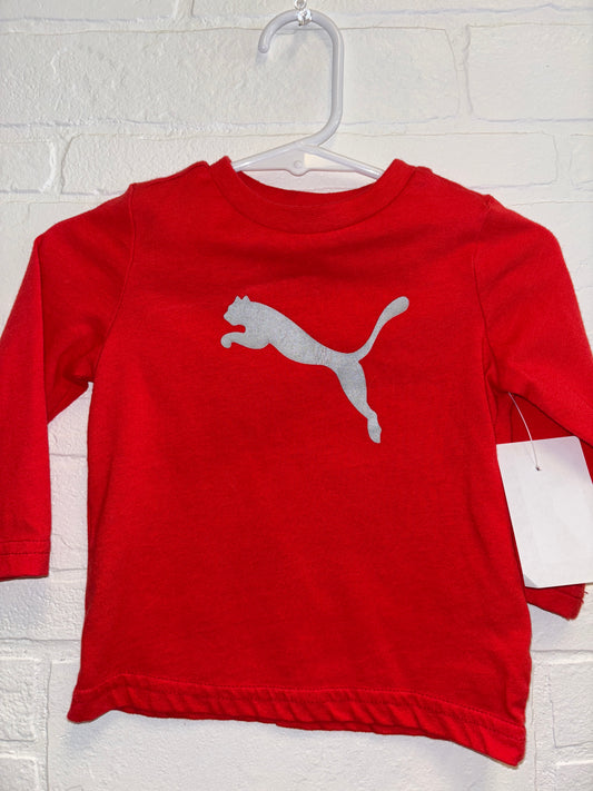 6-9m Red Puma Long Sleeve Top