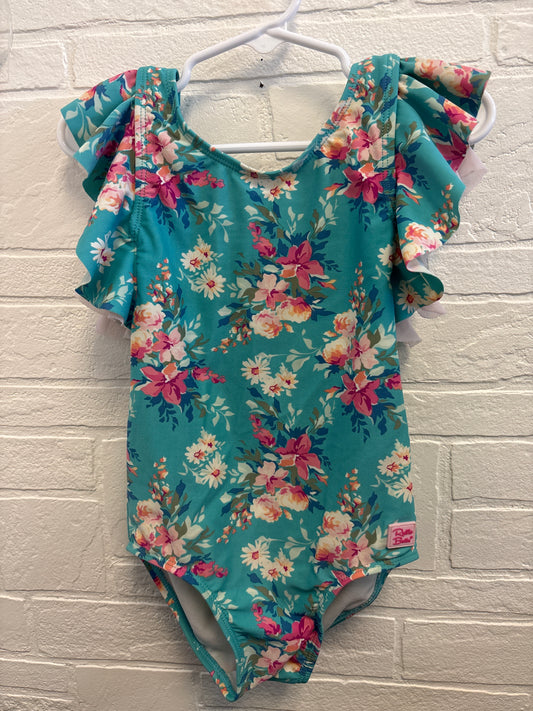 4T RuffleButts Floral Swimsuit