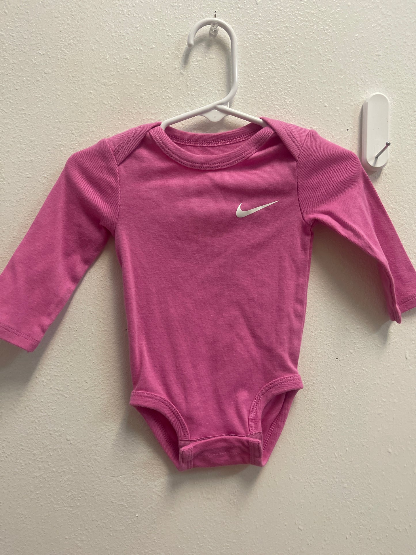 9m Nike Dark Pink Long Sleeve Onesie