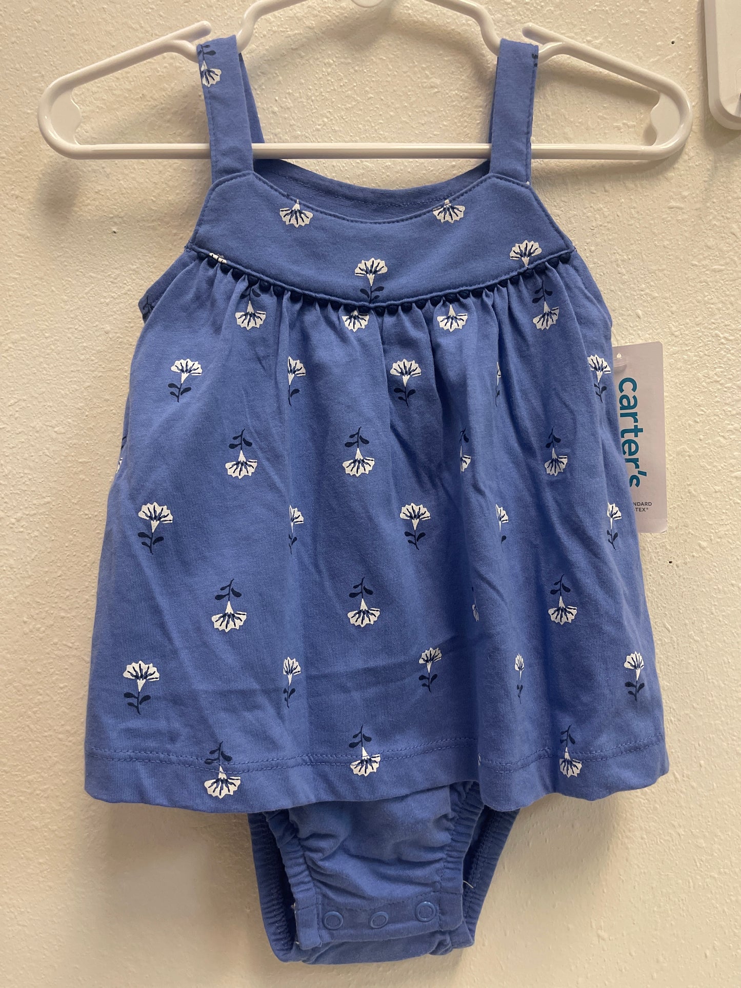 9m NEW Carters Blue Floral Romper