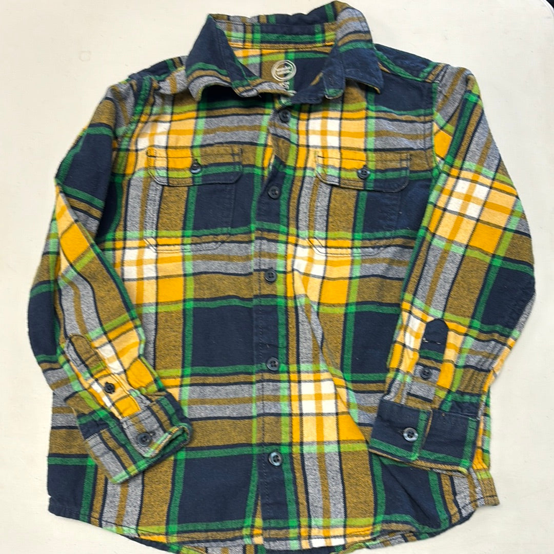 6-7 Navy and Yellow Flannel