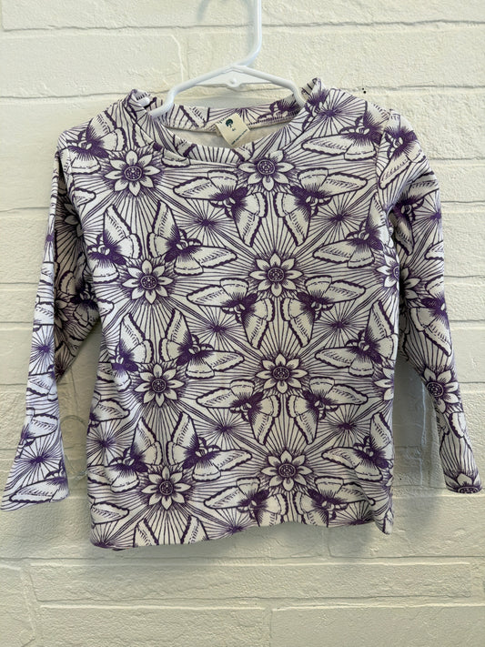 4t Kate Quinn Organic Cotton Purple Floral+Moth Shirt