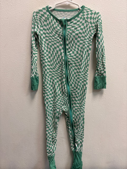 3T Little One Shop Green Bamboo Pajamas