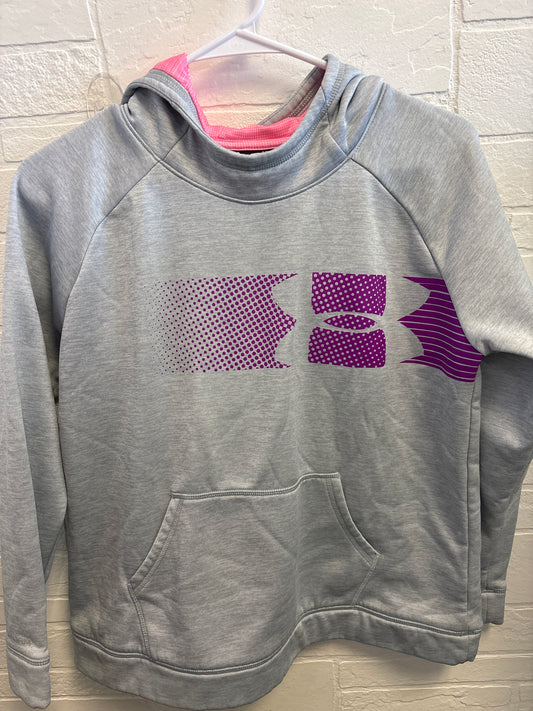YXL Under Armour Gray Purple Hoodie