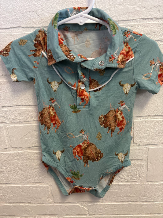 6-9m Bamboo Western Romper