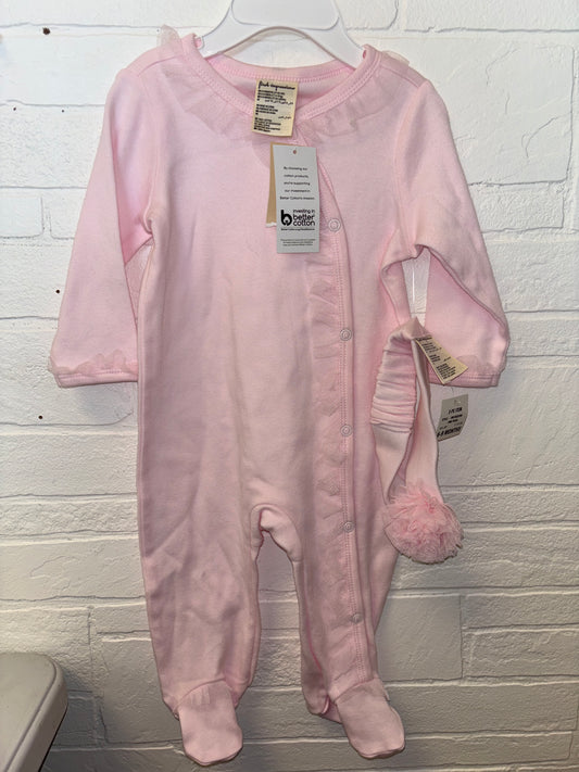 6-9m NEW First Impressions Pink Sleeper w Bow