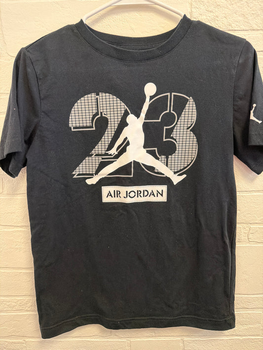 L(12-13) Jordan Black+White 23 Logo Tee